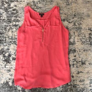 Express Coral Chiffon Tank
